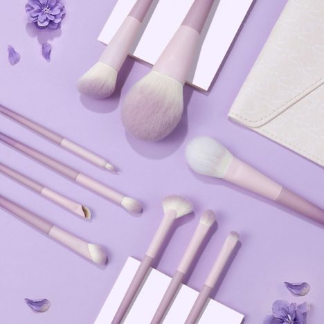 new arrival orchid 10pcs vegan makeup brush set