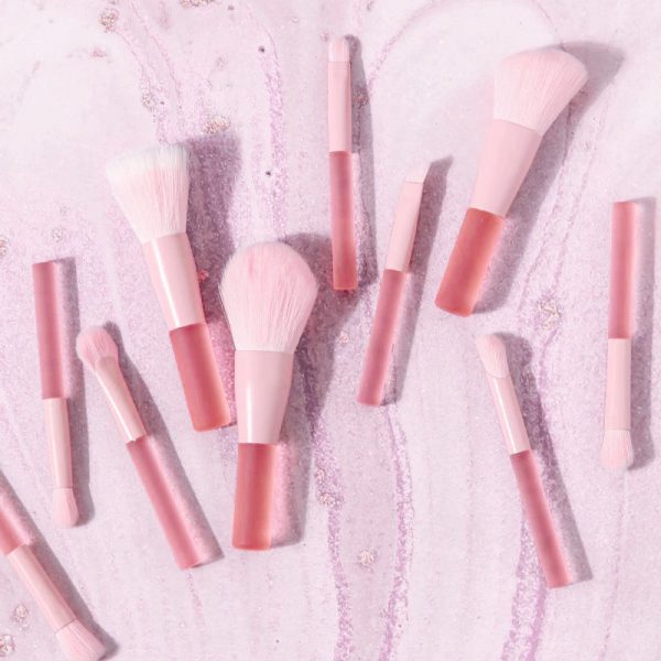 jelly vegan makeup brush set on the go